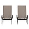 Flash Furniture Black/Brown Adjustable Chaise Lounge with Arms, 2PK 2-JJ-LC323-BLK-BR-GG - alternate 2